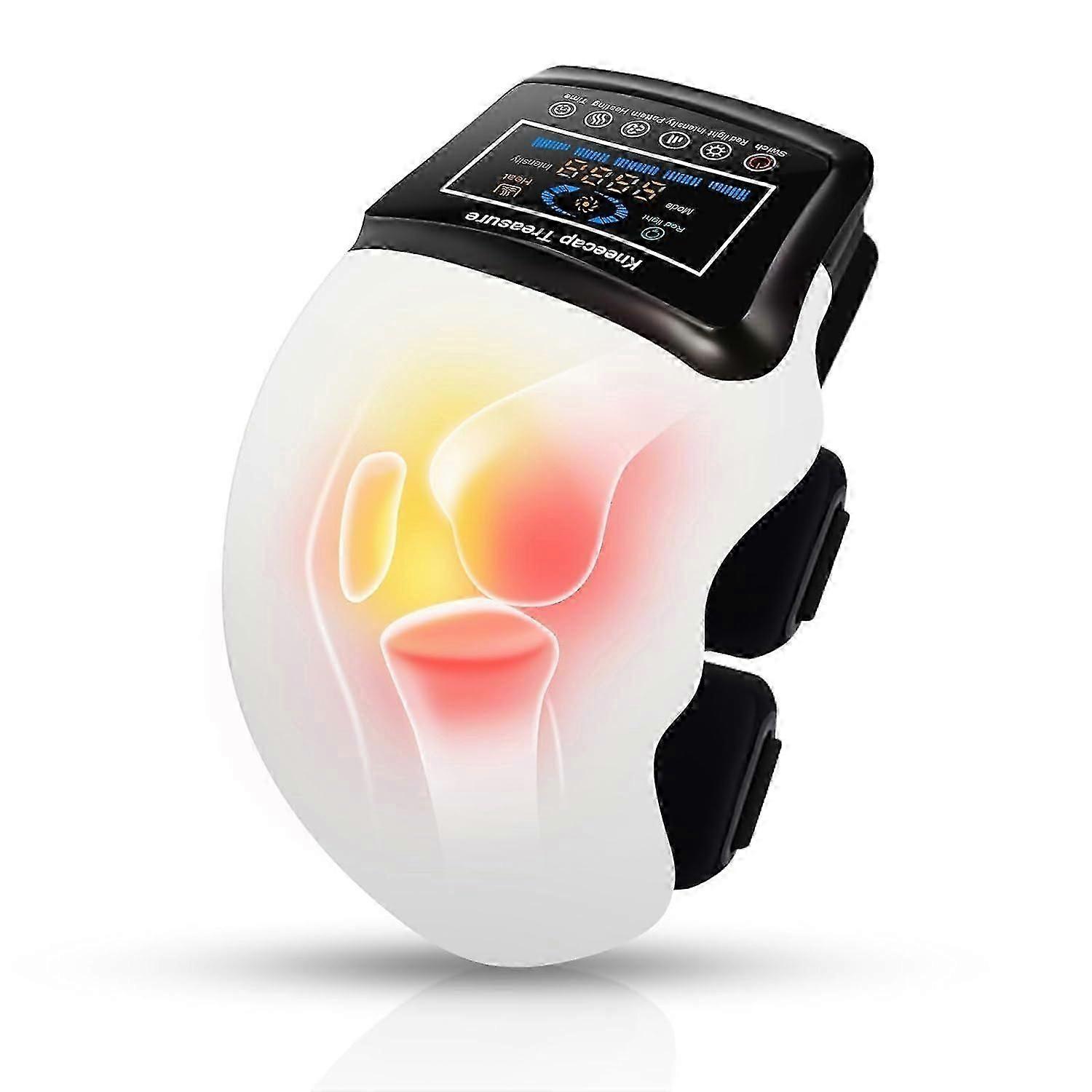 Massaggiatore per ginocchio senza fili multifunzionale con funzione di riscaldamento e vibrazione, controllo touch screen, tecnologia airbag