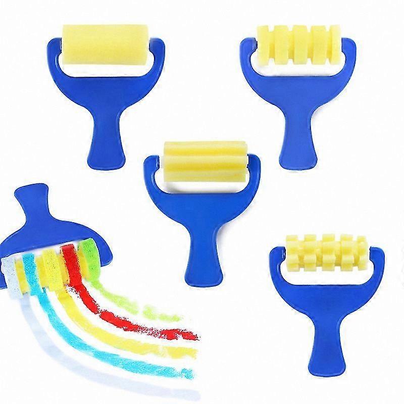 Painting Sponge Roller Set with Foam Brushes and Handles for Kids Art Projects