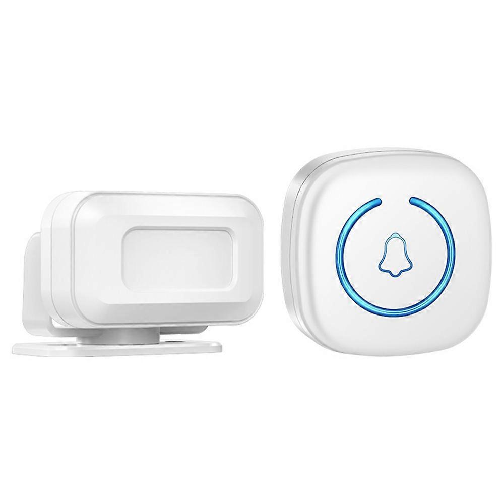 M8 Commercial Wireless Sensor Infrared Motion Detector Welcome Doorbell Chime with 1 Transmitter+1