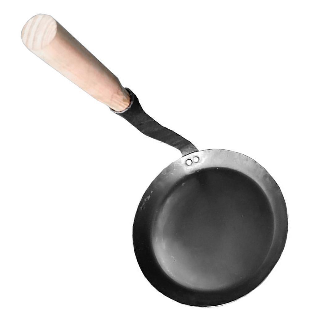 Wooden Handle Frying Spoon for Home Use and Practical Kitchen Cooking Utensil 7 inch