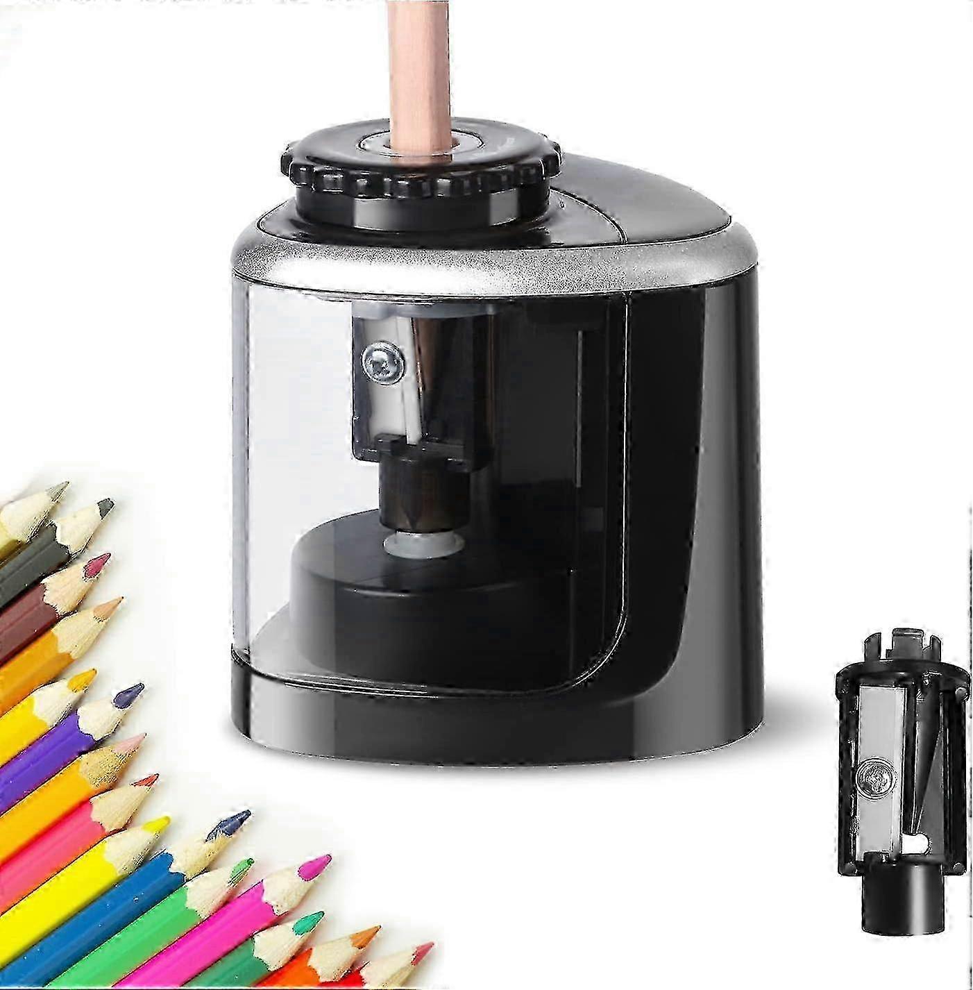 Electric Pencil Sharpener with Storage Container, Safe & Non-Slip for Home, Office and School Use