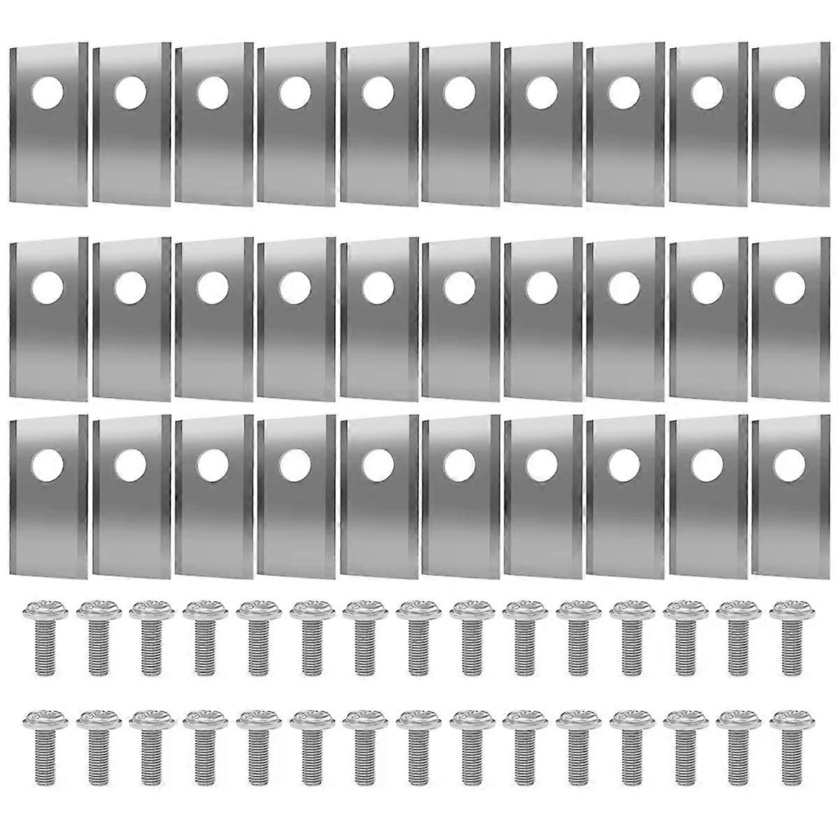 30Pcs High Quality Stainless Steel Lawn Mower Replacement Blades Set for Landroid Robot Mowers 30pc