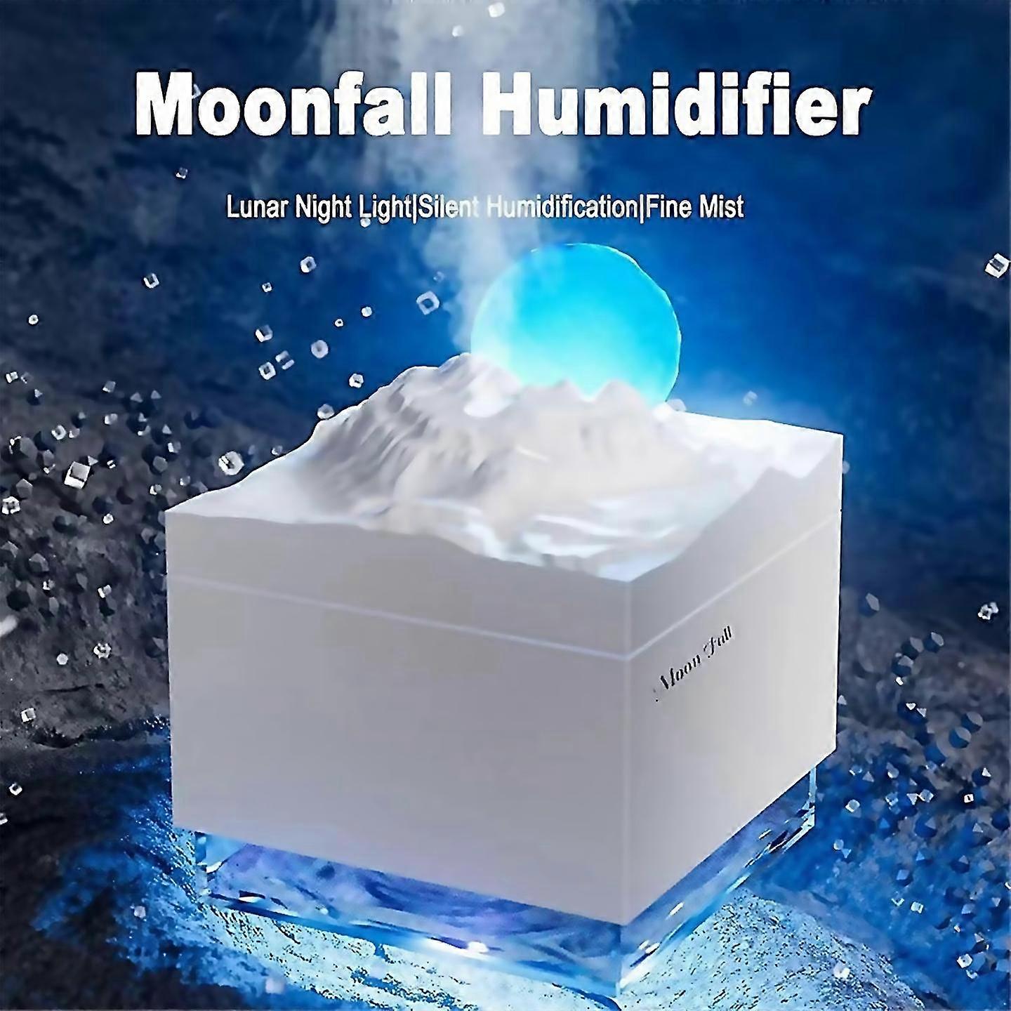 For Aroma Diffuser Cool Mist Humidifier Led Moon Lamp Night Light White