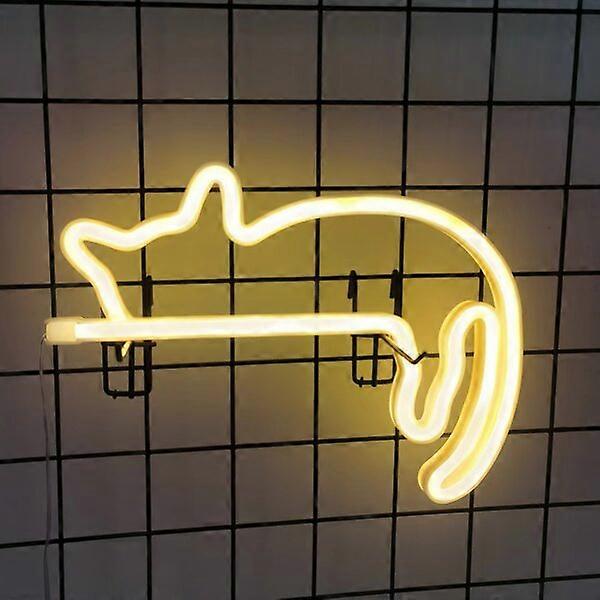 Cat LED neon lights, Multiple power supply methods, Suitable for home and travel