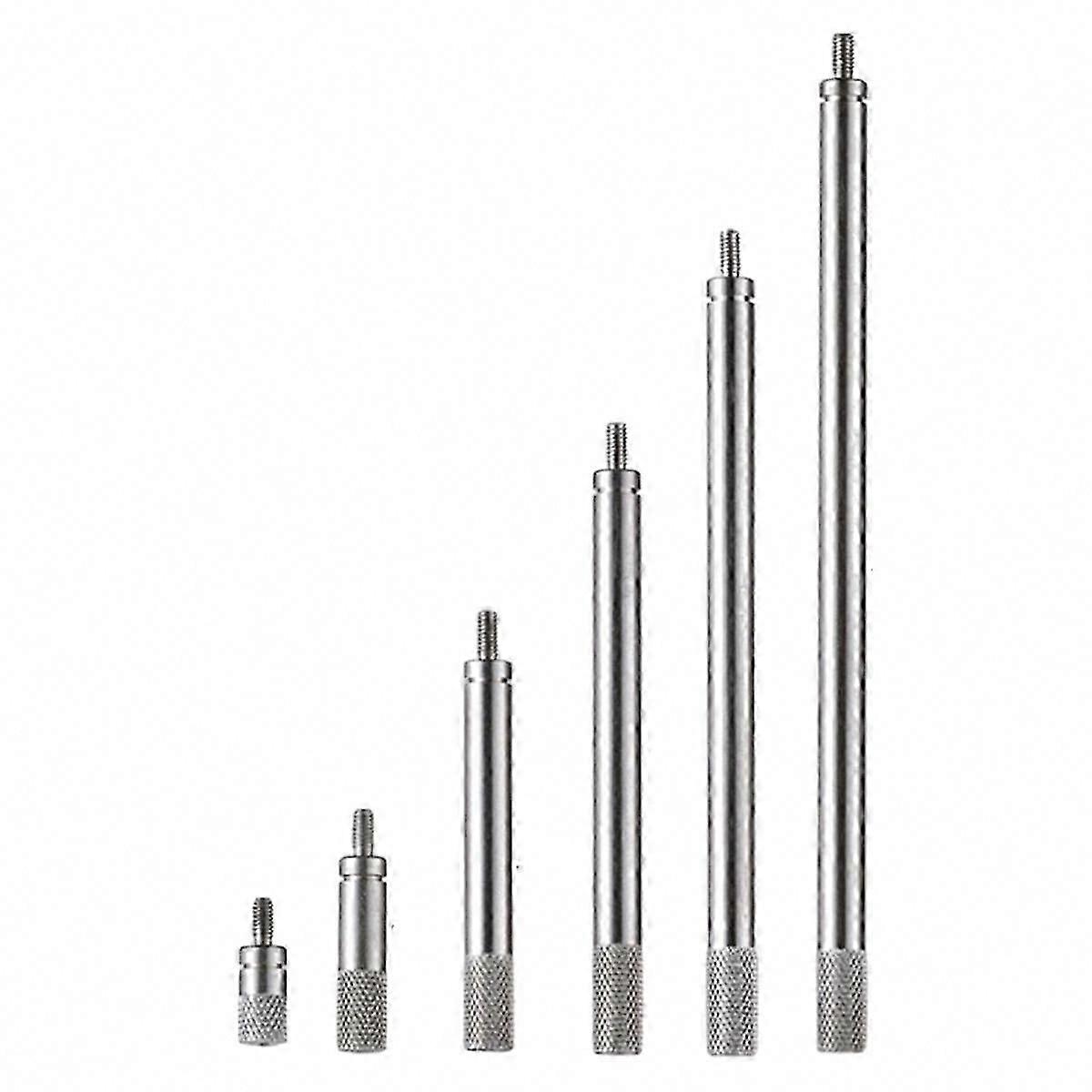 6pcs Dial Indicator Extension Stem Rod Set M2.5 Thread, 10-100mm Extend Rod for Dial & Digital Indicators Measurement