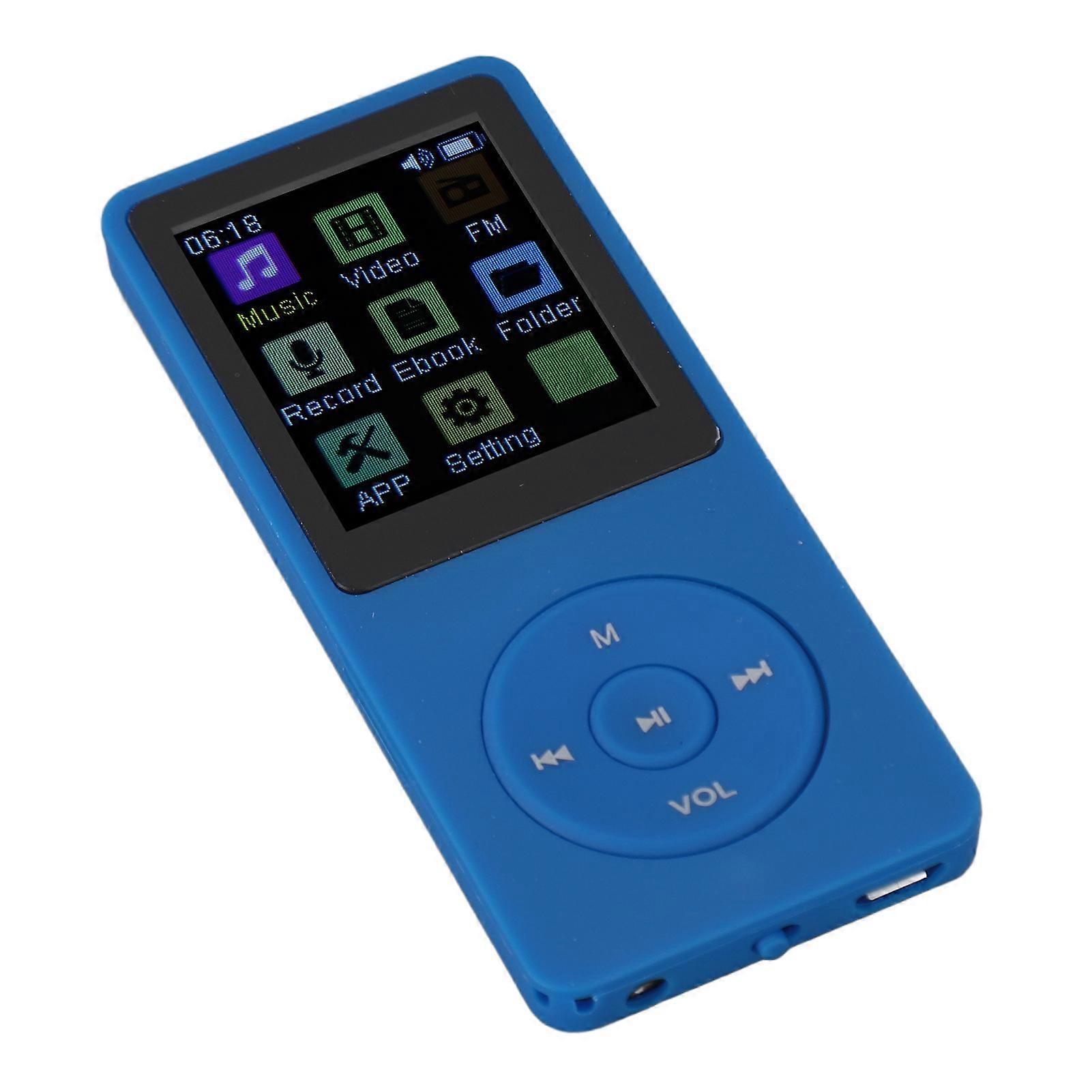 MP3 Music Player 8GB Blue Bluetooth 5.0 1.82in TFT Screen