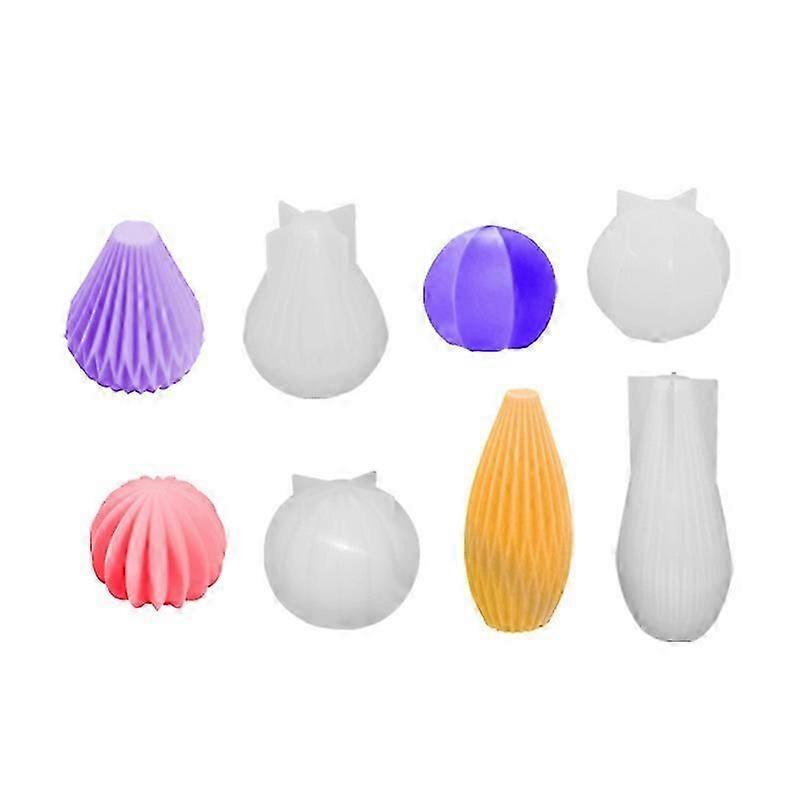 4pcs Candle Mold, 3D Model Resin Mold for Aromatherapy Candle Making, Soap, Home Decoration Process