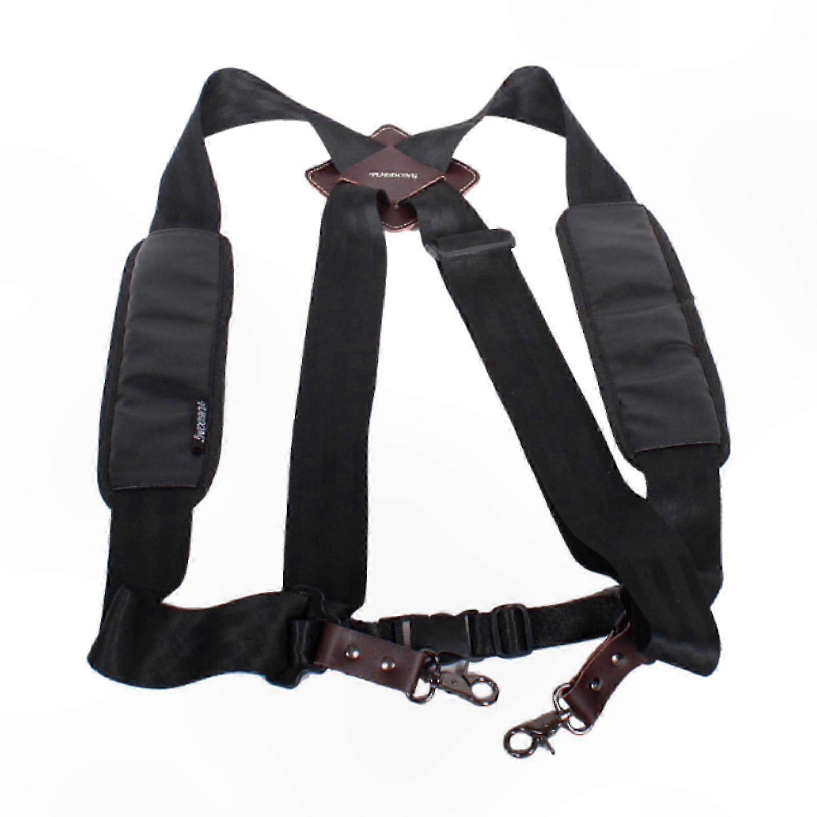 Black Adjustable Padded Strap for Djembe and Percussion Instruments Harness