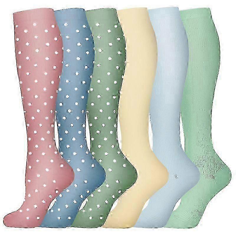 graduated support compression socks 6 pack calf high