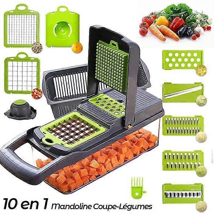 10 in 1 Professional Multifunction Kitchen Mandoline Slicer Cutter - Vegetables Fruits Cheese Potato