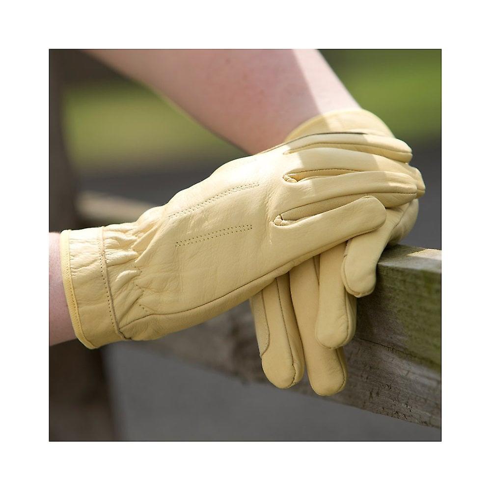 Kids Equetech Junior Leather Show Gloves - Corn
