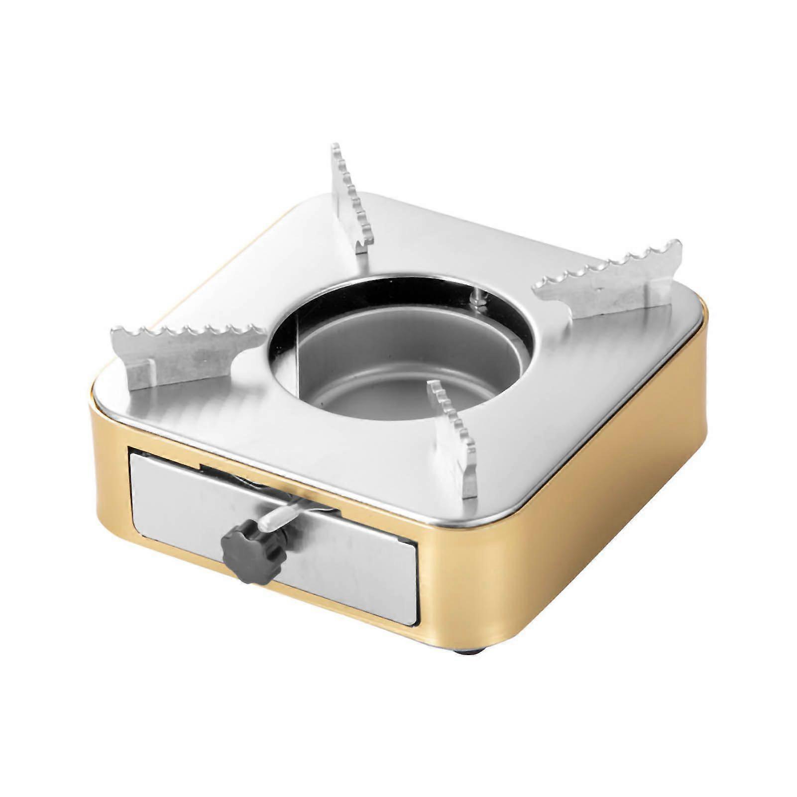 موقد الكحول درج الفولاذ المقاوم للصدأ موقد كحول محمول صغير للمنزل في الهواء الطلق نزهة التخييم الذهب