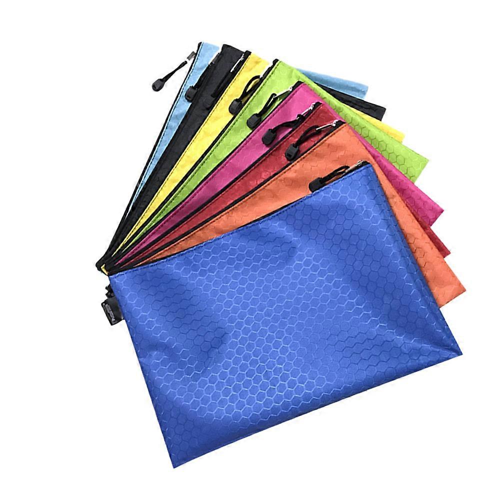 Document Folder With Zipper For Travel And Office Use Assorted Color A4 Size 10Set