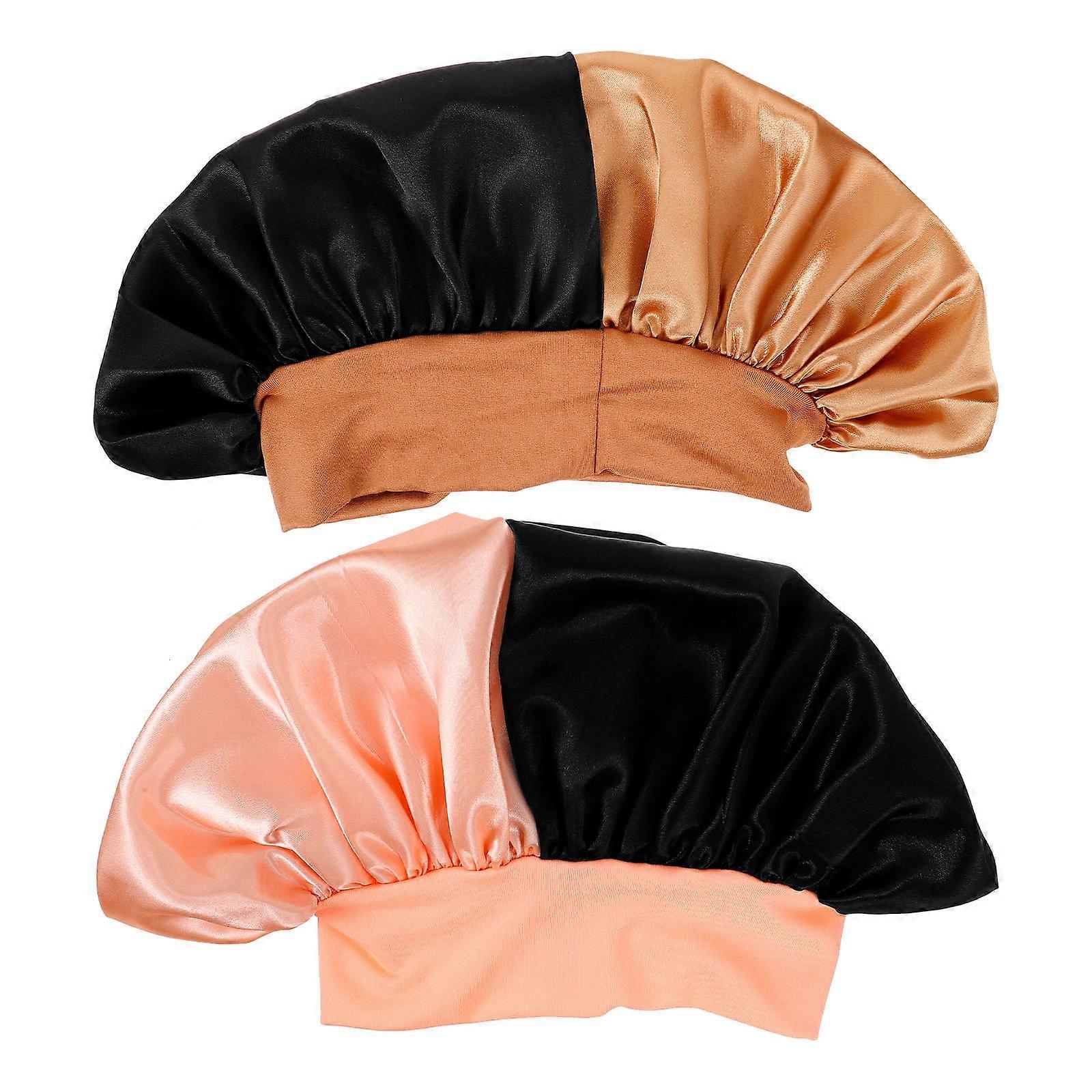 Elastic Sleeping Hat for Curly Hair Made of Polyester in Assorted for Sleeping Comfortably