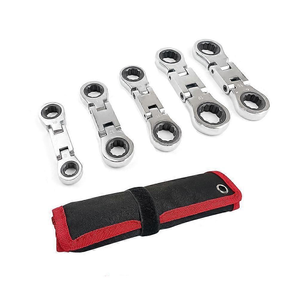 Ratchet Spanner Combination Flexible 180 6-24mm Different Sizes Tool Wrench Set