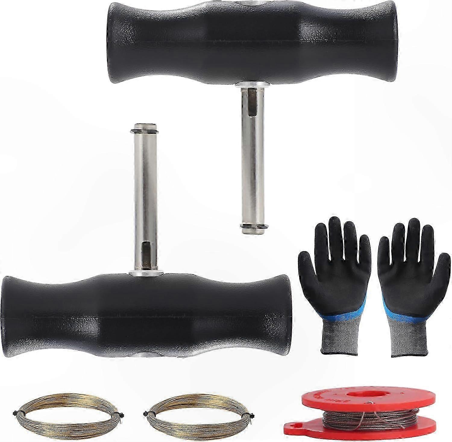 Windshield Removal Tool Kit with Glass Cutting Wire and 1 Pair G