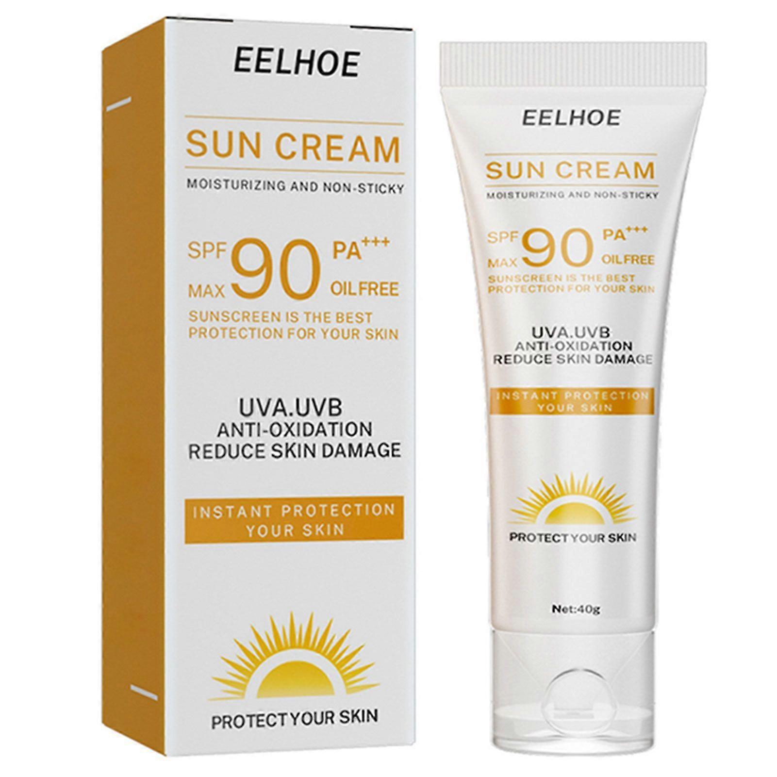 Sunscreen Spf 90, Hydrating Refreshing Sun Cream, Non-Greasy Sunscreen Lotion for Face & Body