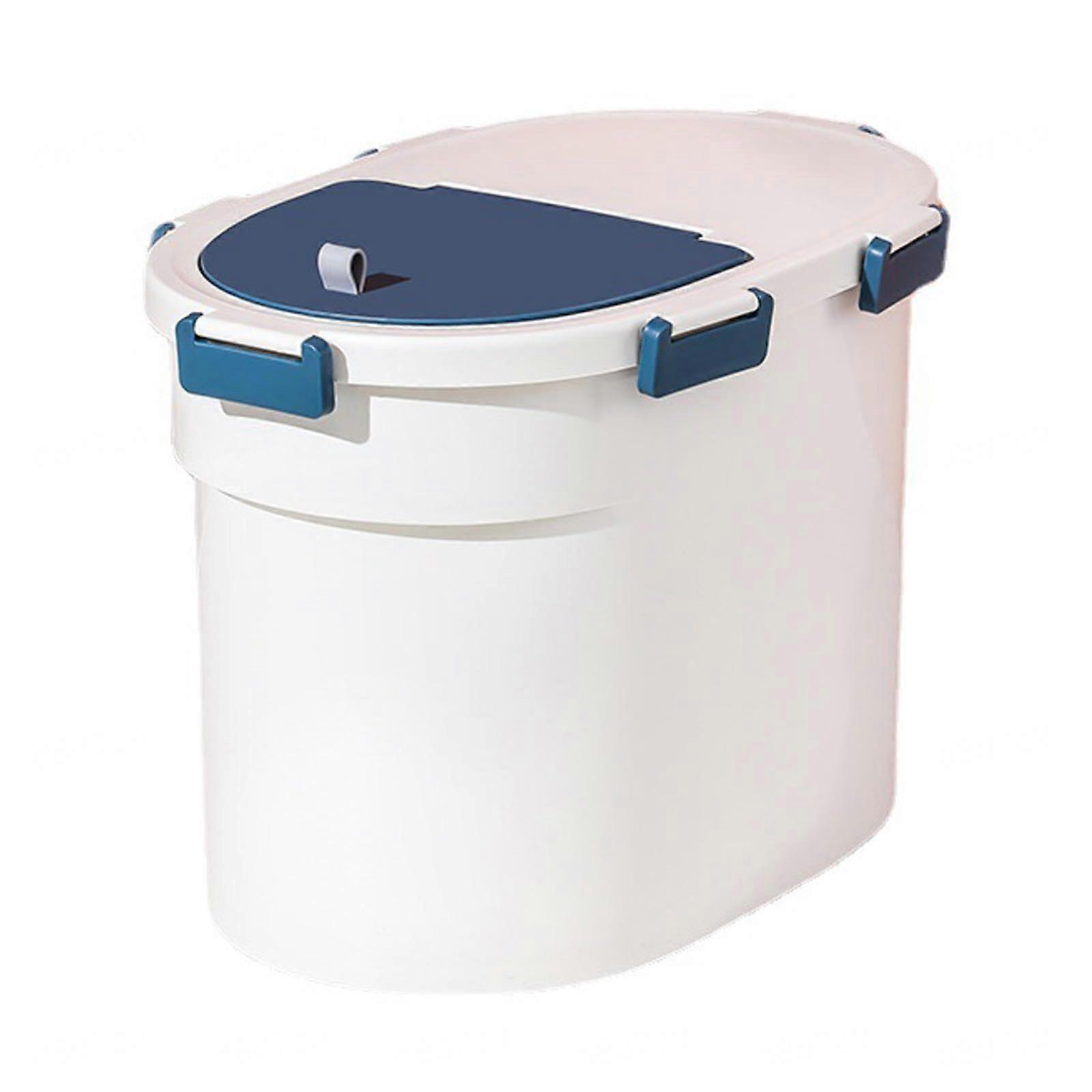 Rice Dispenser Large Capacity Blue 39.5 X 26 X 18 Cm Airtight Dry Food Storage Container For Cereal Grain