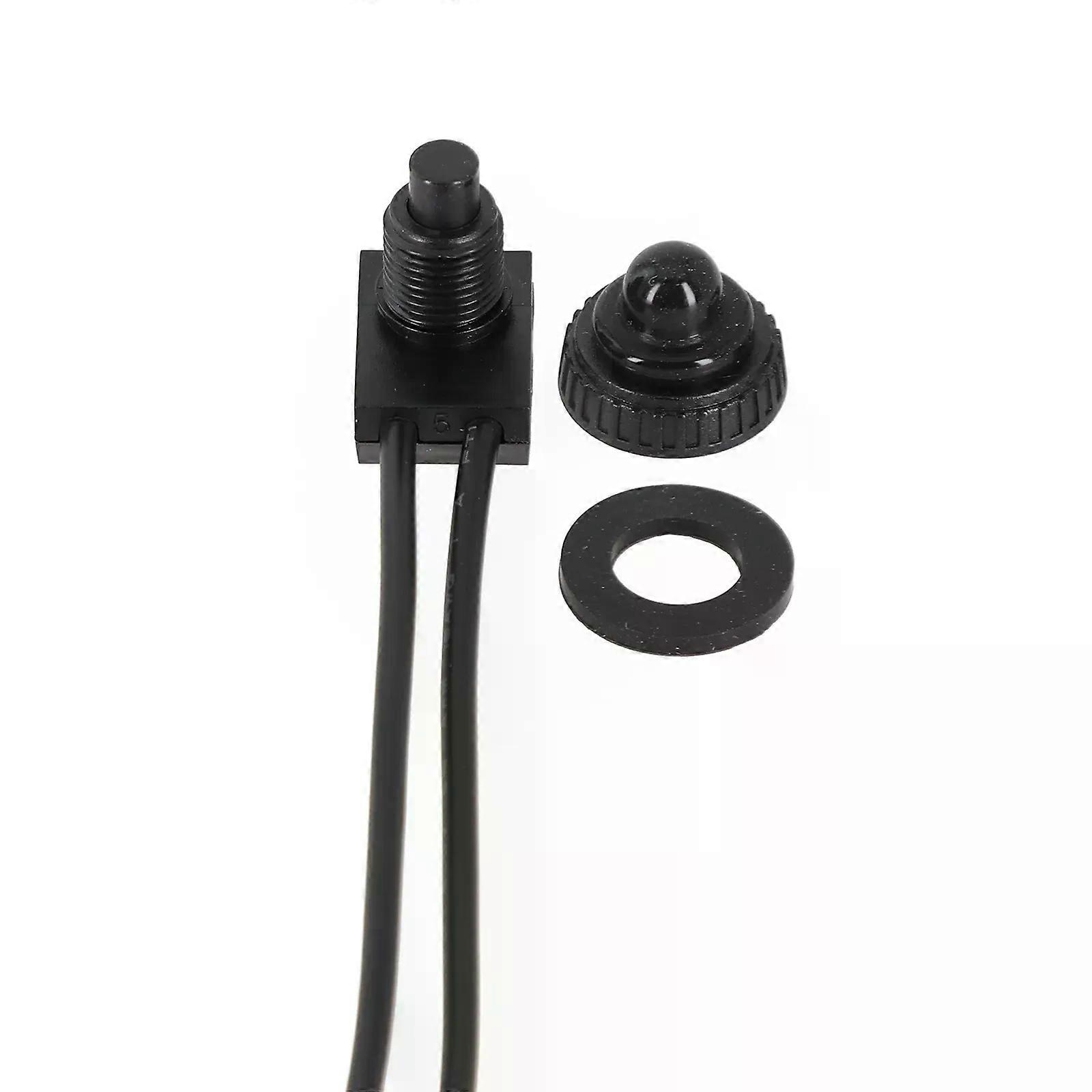 1PC Waterproof Push Button Switch KP107 12V Waterproof Latching Push Button On-Off Switch With Leads Wire