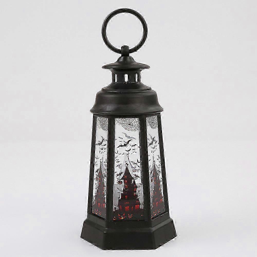 Improved Retro Hexagonal LED Wind Lantern: Halloween Desktop Decoration for Parties