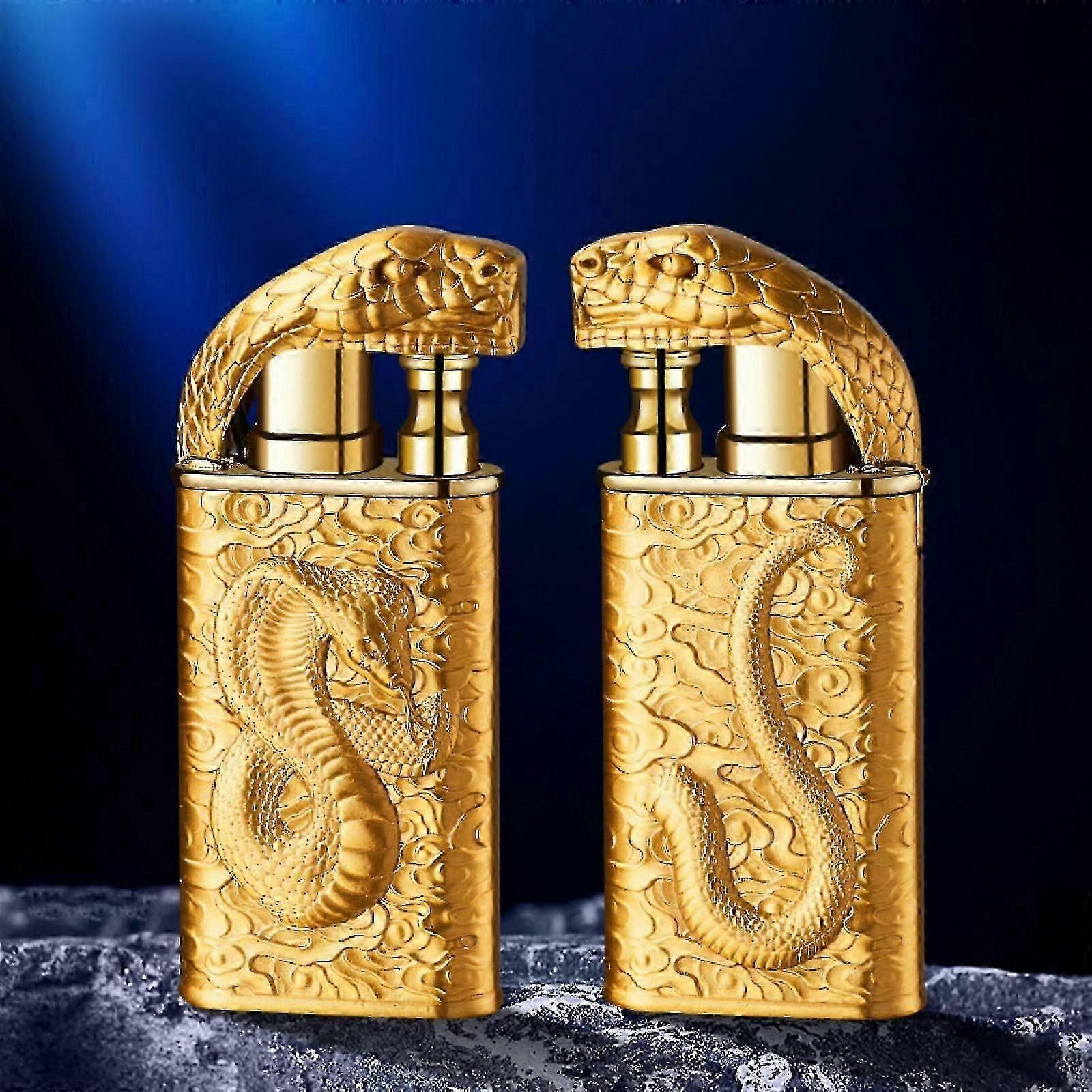 2025 Crater Clear Light Inclined Fire Open Flame Wheel Lighter Inflatable Point Pipe Lighter