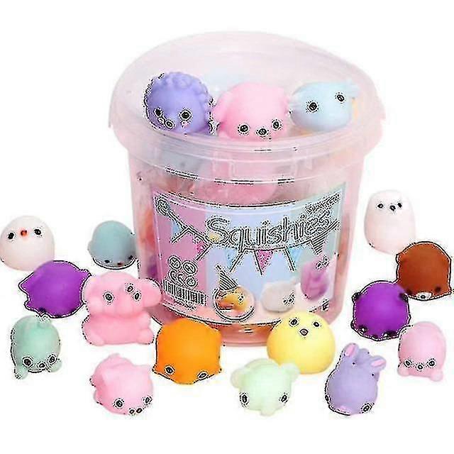 24/36/64pcs Squishy Mochi Toys Party Favors, Storage Box Included