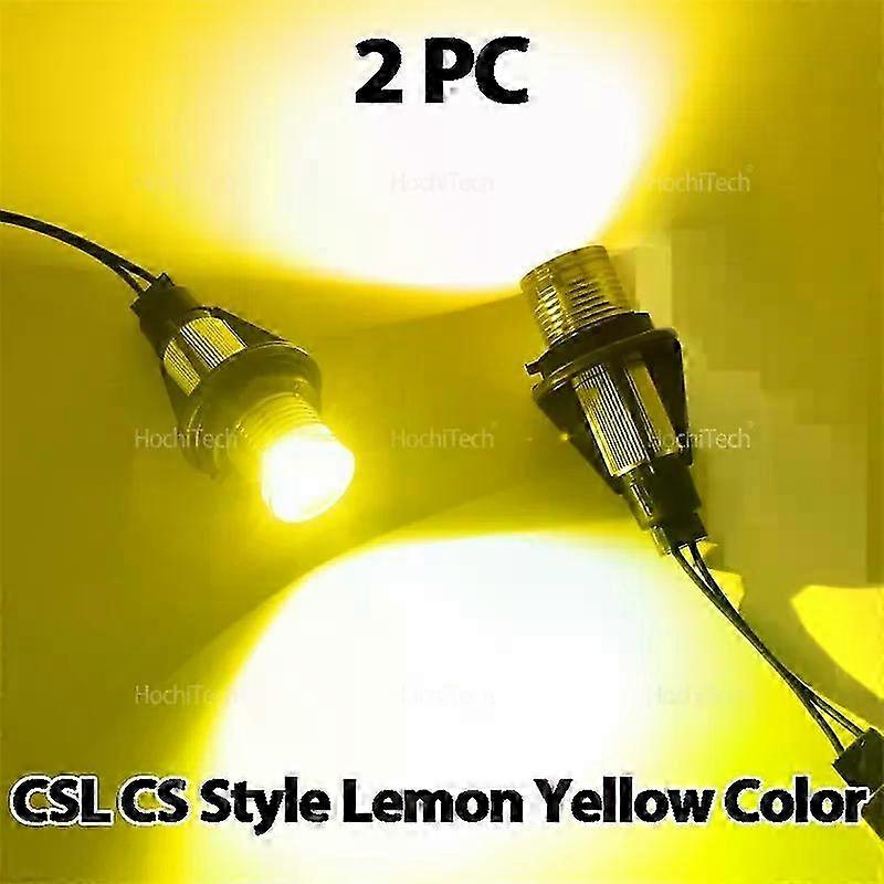 2025 Canbus LED Angel Eyes Marker Lights Bulbs Error Free CSL CS Style Lemon Yellow for BMW E87 E39 E60 E61 E63 E64 E65 E66 E53 E53
