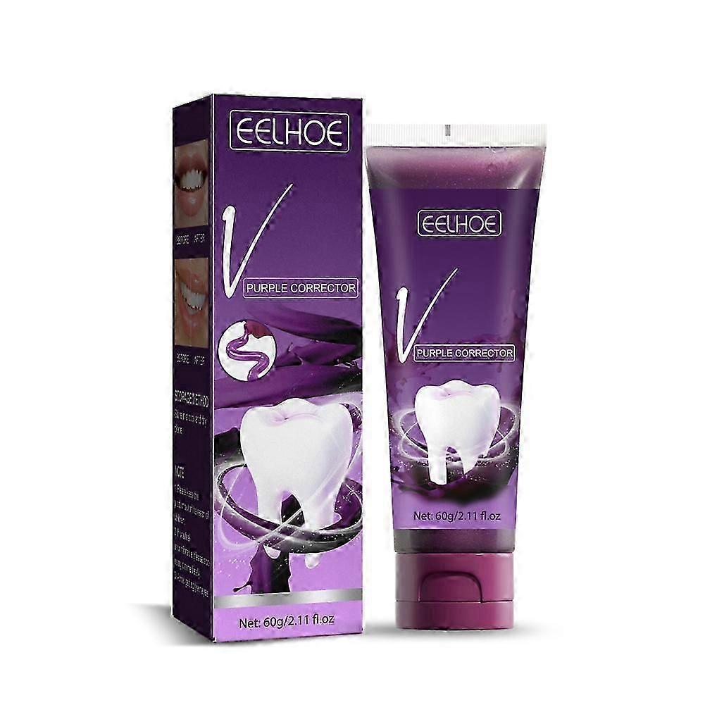 V34 Purple Teeth Whitening Toothpaste, Tooth Stain Removal and Booster, Tooth Foam, Toothpaste NEW