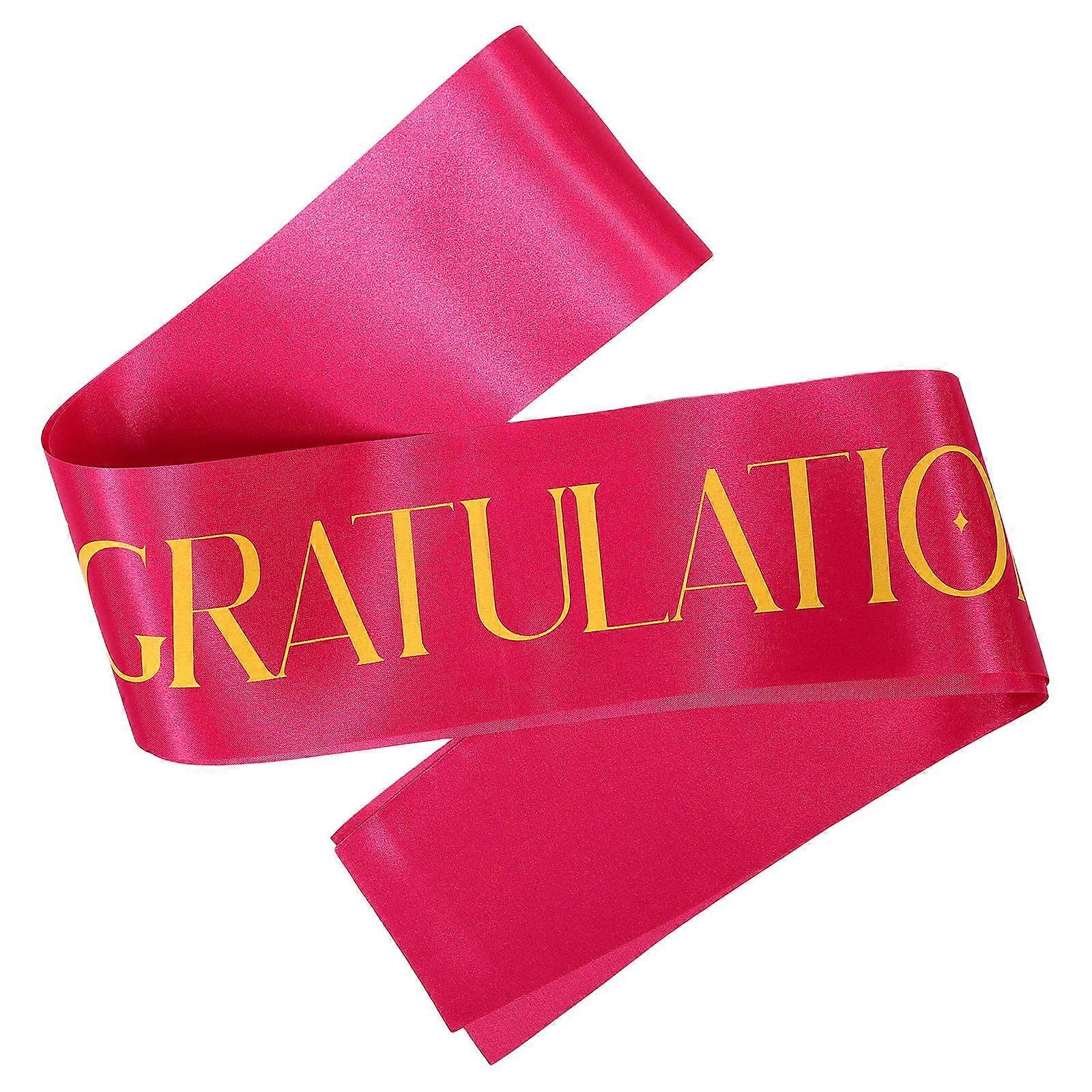 Graduation Sash Accessory for Celebration Multi Color Satin Material