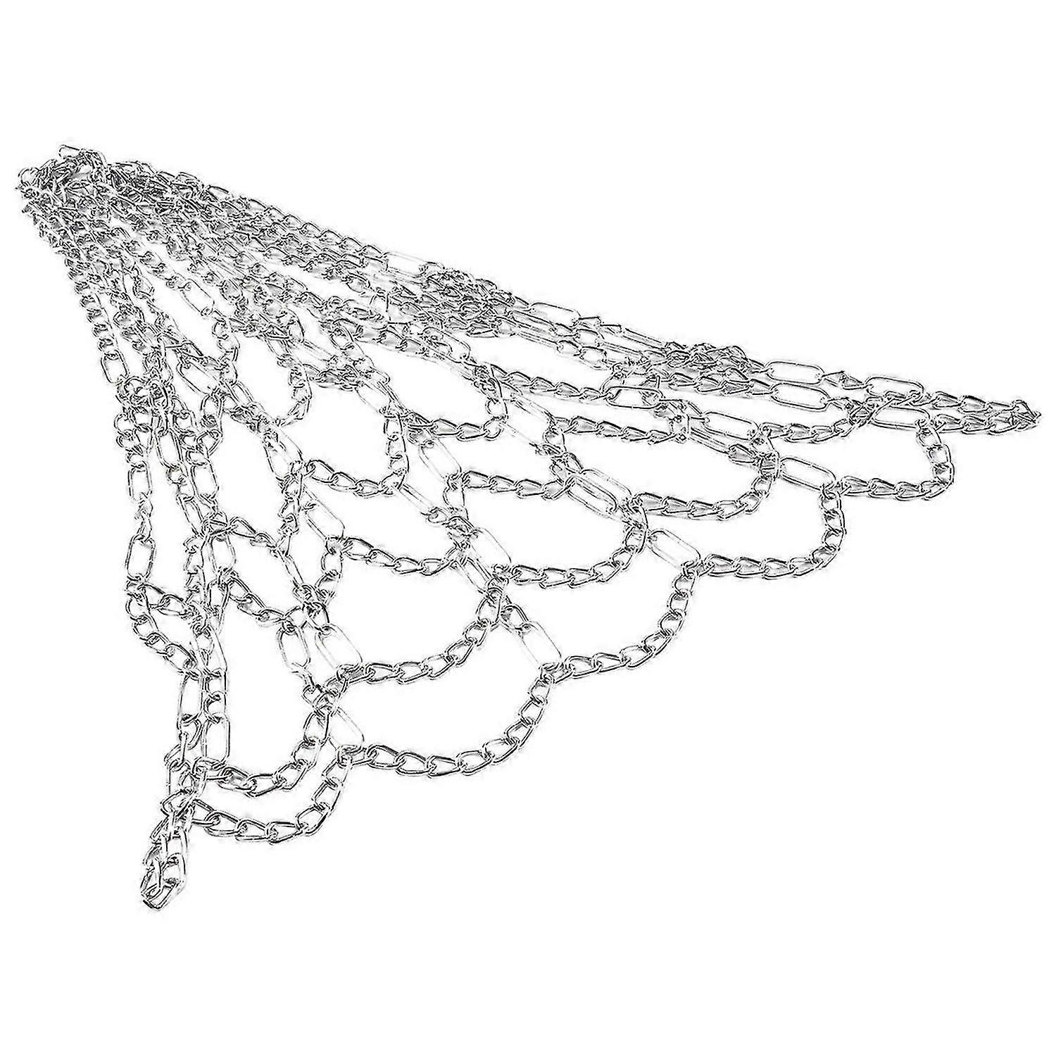 Sport Iron Chain Basketball Net Outdoor 12 Loops Standard Heavy Duty Basketball Goal Replacement Net