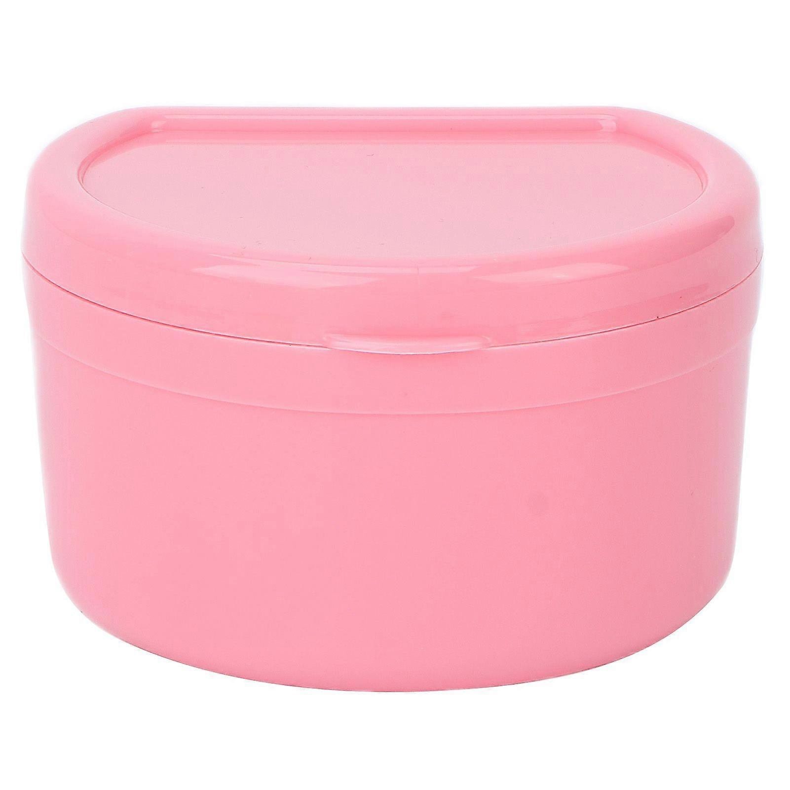 Protable Dental Retainer Box Orthodontic Dental Retainer False Teeth Storage BoxPink