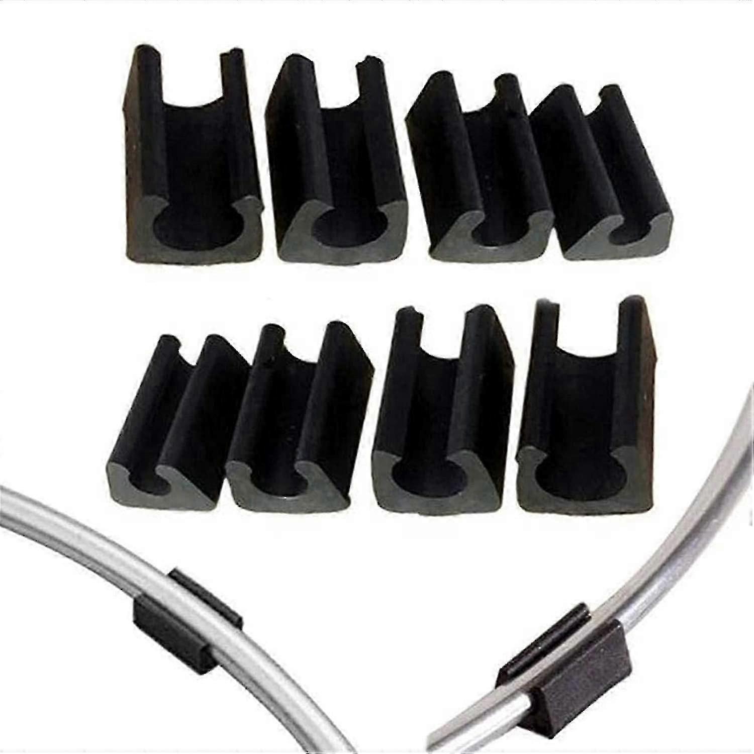 32pcs Chair Foot Glider Tube End Cap Buffer Cap Stopper Furniture Floor Protector U Shape Plastic Chair Caps (10mm,black) Hao