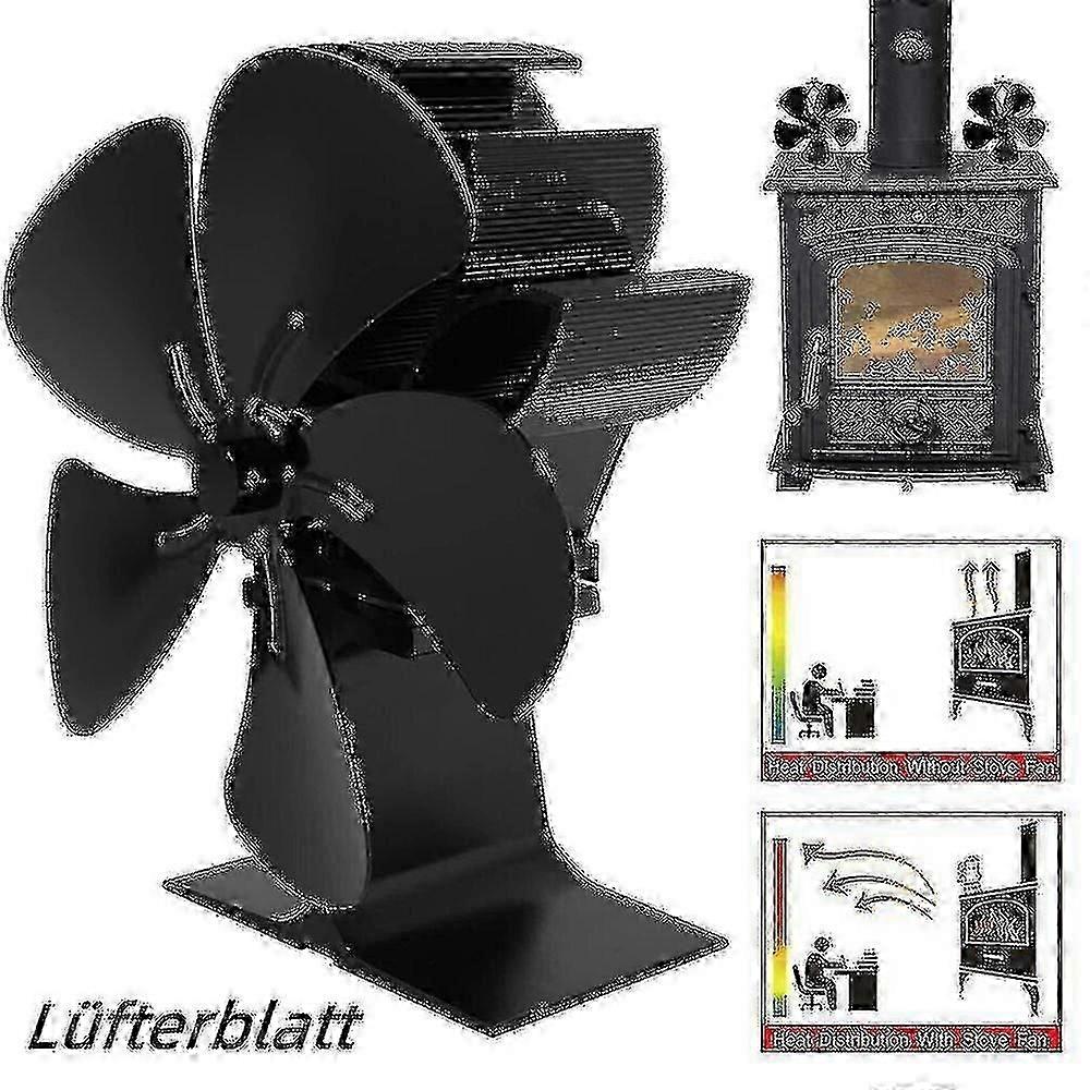 Hot Air Fan for Fireplaces, Helps Distribute Heat from Wood-Burning Stoves Efficiently
