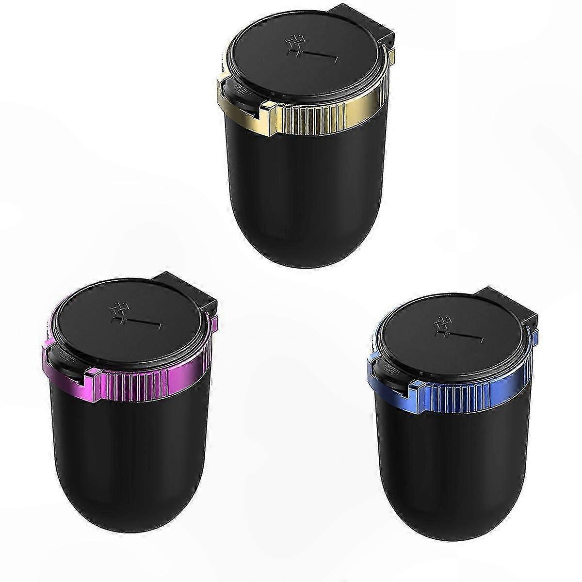 Adjustable Car Ashtray with Lid - Functional and Elegant Auto Accessory for Smokers