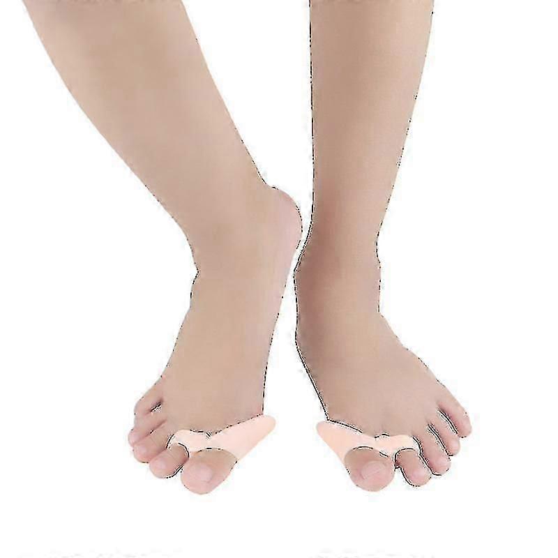 2 Pair Of Children's Hallux Valgus Protector Overlapped Toe Corrector-white -Sy