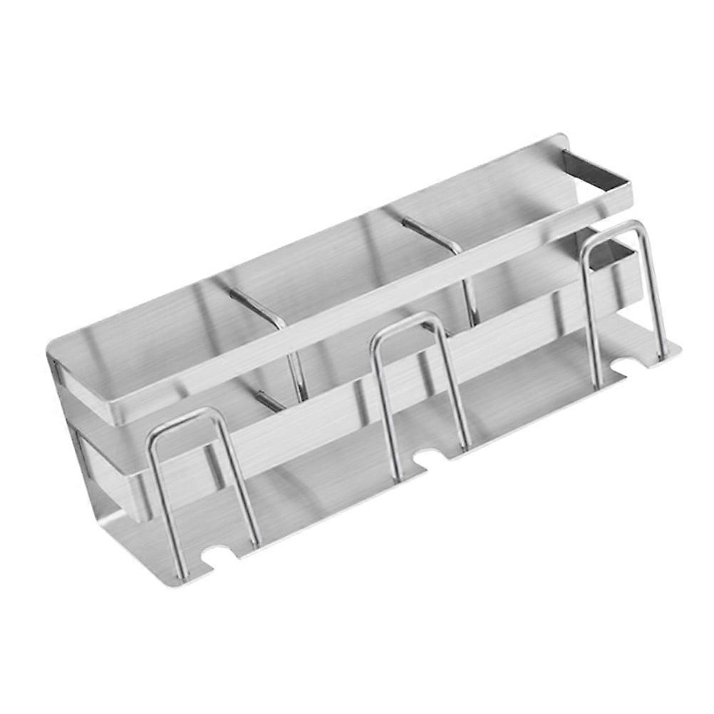 Toothpaste Rack Stainless Steel Toothbrush Holder for Storage 2Pcs