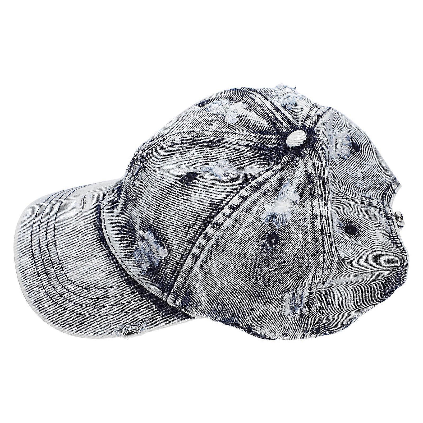 Denim Baseball Hat for Sun Blocking with Retro Style