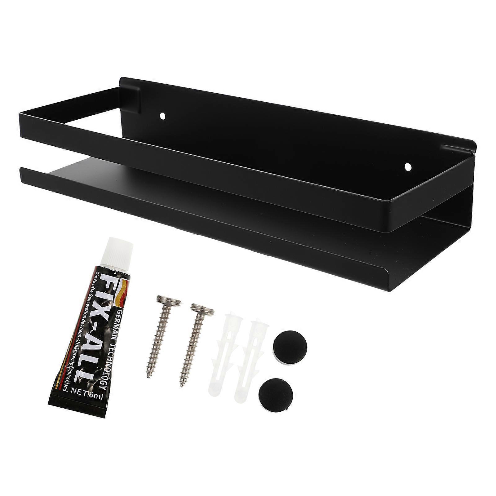 Bathroom Wall Shelf Kitchen Storage Rack Organizing Rectangular Modern Home Design 11.8×3.9×2.3in 1Pack