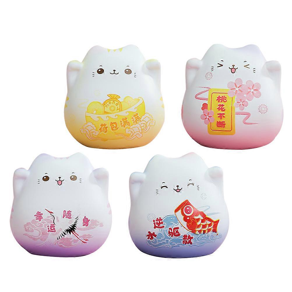 Mini Resin Cats Fortune Cat Decorations Bookshelf Decoration Educational Toy