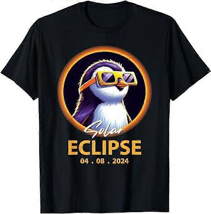 Total Solar Eclipse Penguin Bär glasögon Eclipse 2024 T-shirtreadrf221