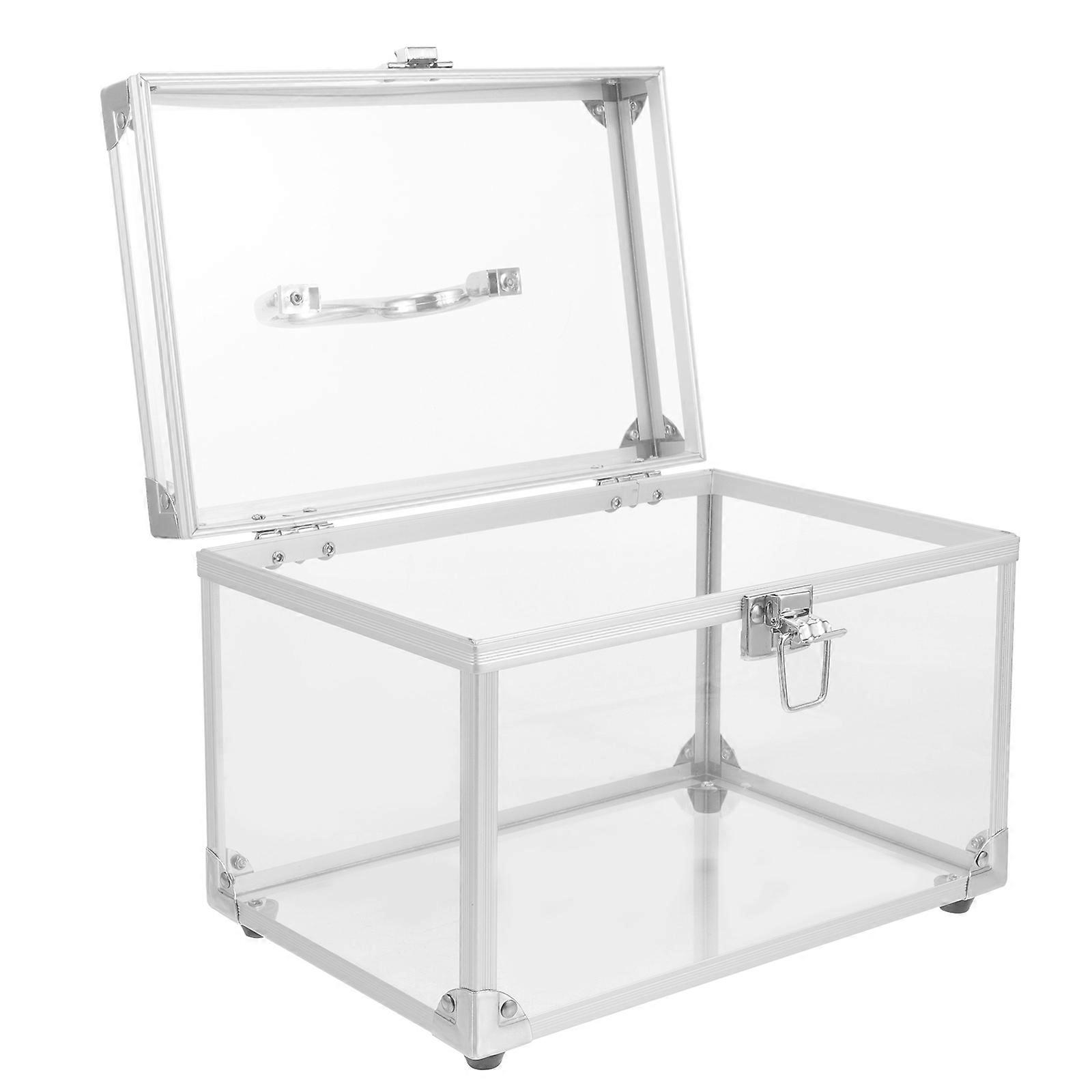 CD Storage Box Portable Organizer With Handle For Music Lovers And Movie Fans 24.00X16.00X15.50CM Simple Design 1Pack