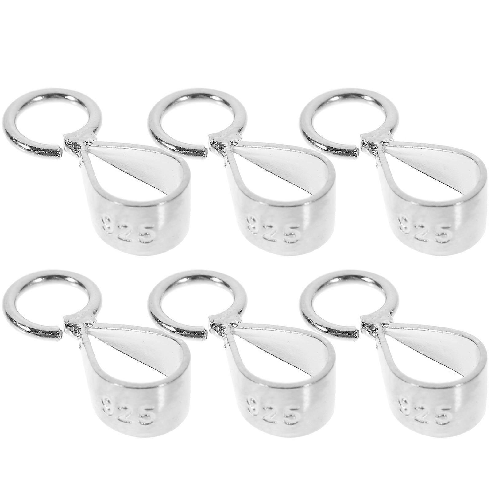 Connecting Jewelry Charms 30 Pcs Clasps For Bag Decor Gift Giving Silver Simple Shape Convenient Installation
