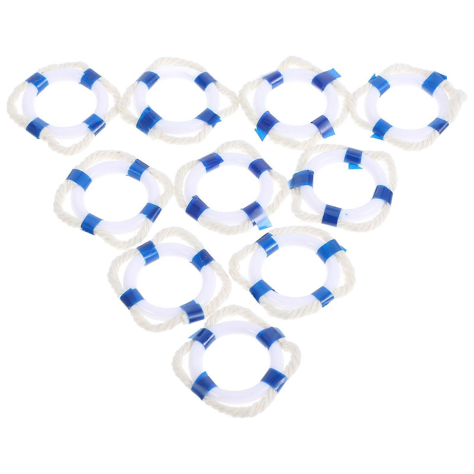 40 Pcs Mediterranean Style Mini House Decorations Swim Ring Photo Props For Craft Enthusiasts DIY Projects