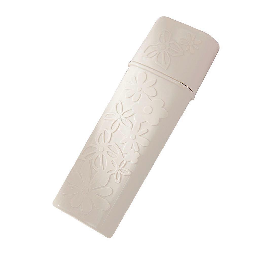 Toothbrush Box Portable Case for Storing Brush 3Pcs Beige Set