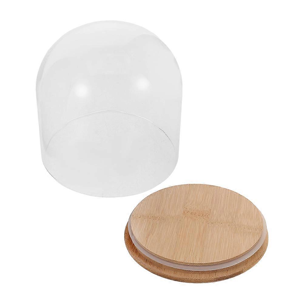 Dessert Display Bell Jar for Cake Coverage 3Pcs Glass Dome with Base