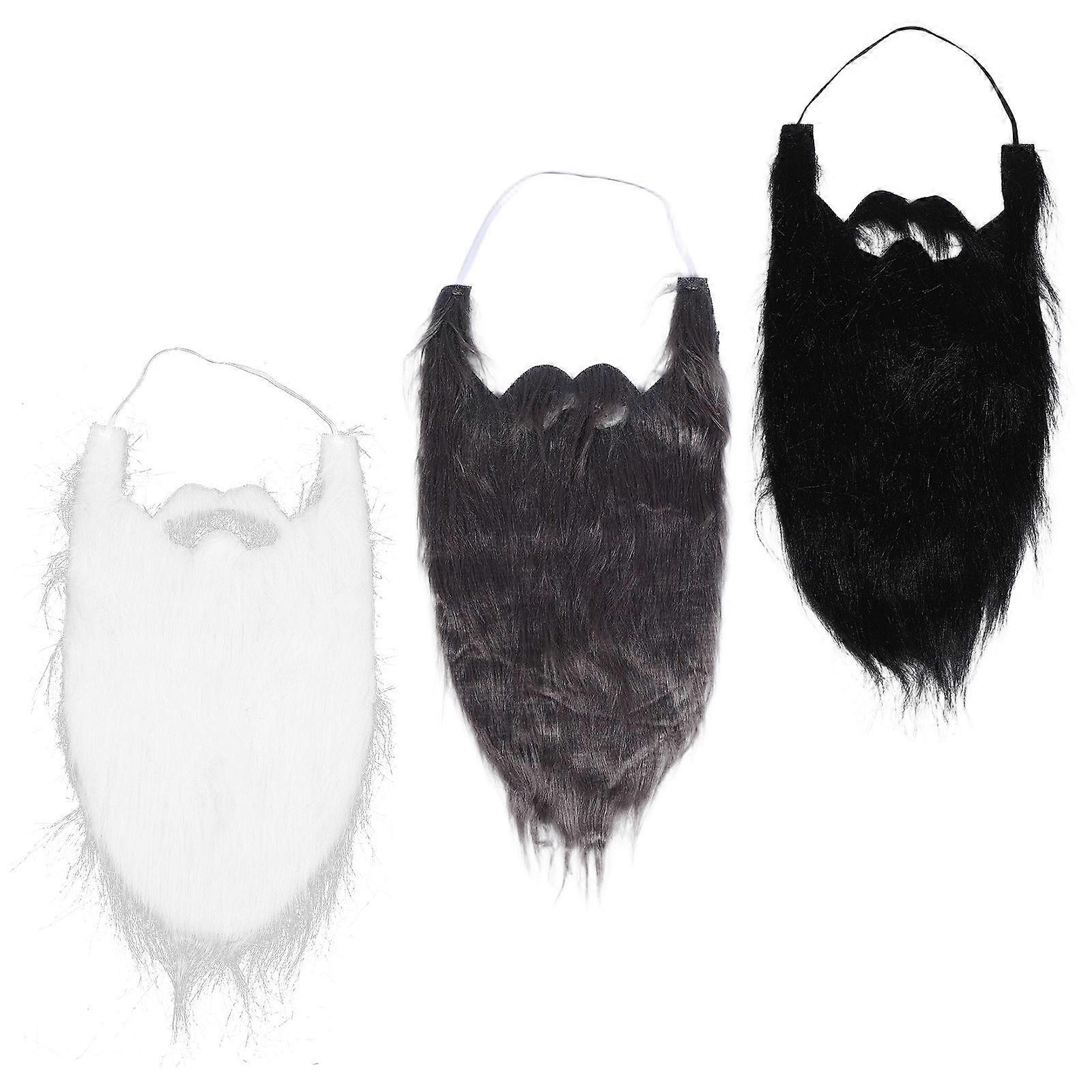 Old Man Costume Beard Fake Beards for Halloween 15Pcs Multi