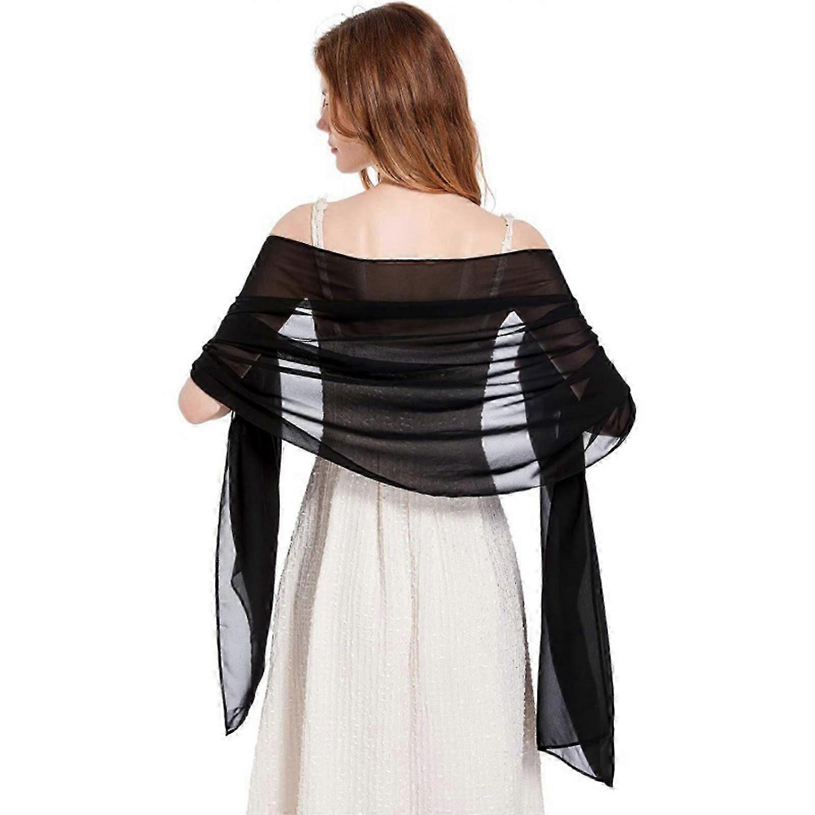 Flowing Shawl for Women Soft Chiffon Evening Accessory