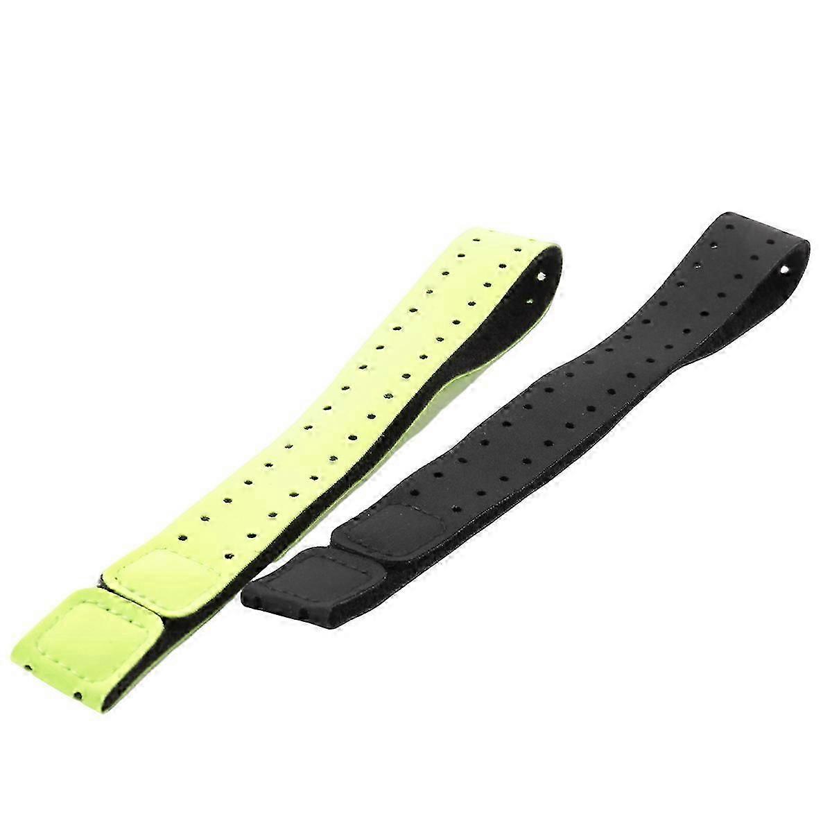 2Pcs Adjustable Breathable Armband (Black+Green)