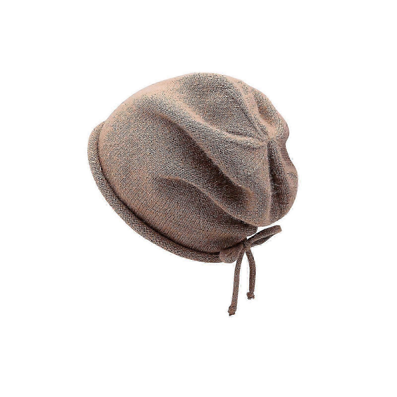 Show Face Smaller Stacked Hat,Drawstring Stack Hat,Warm Rolled Brim Hat