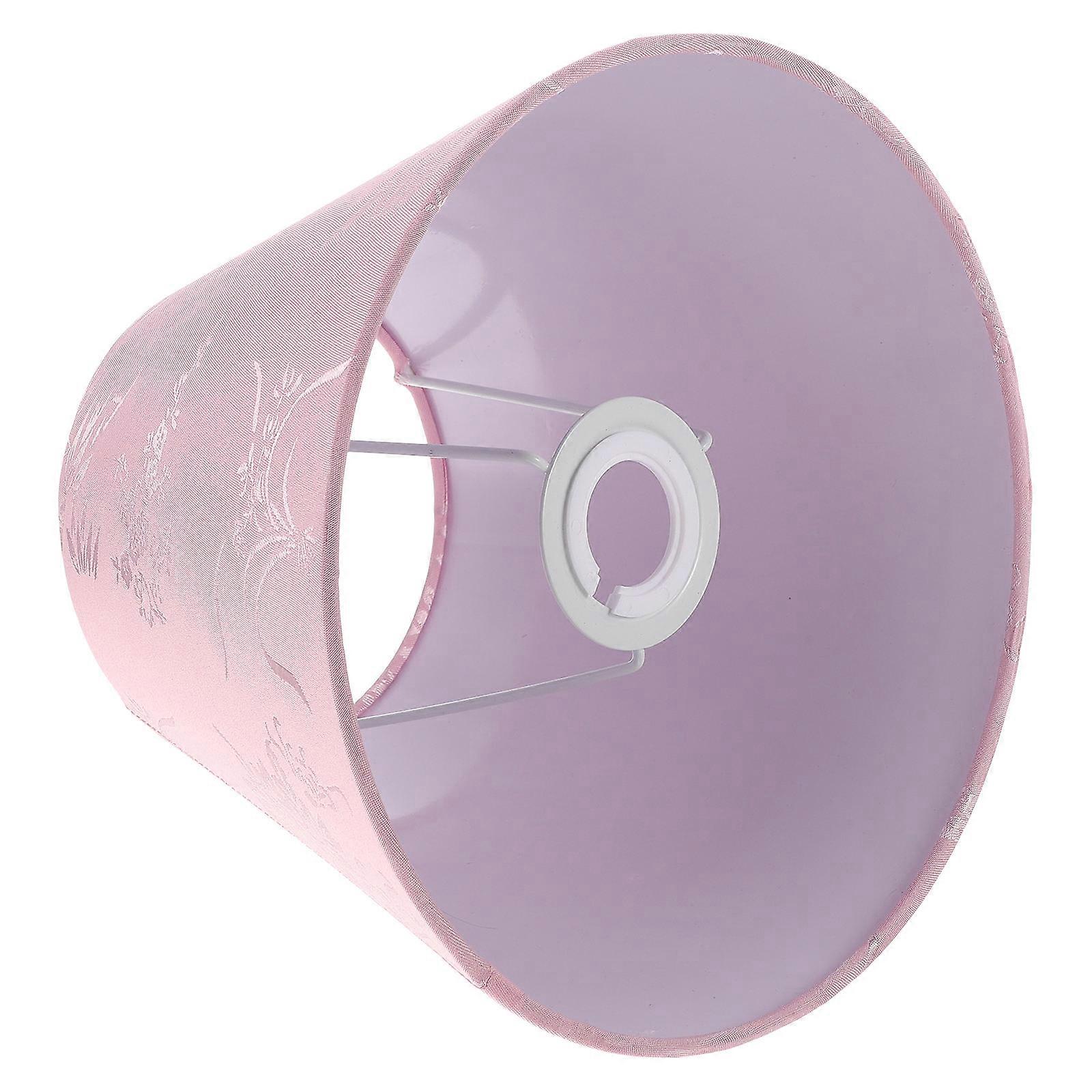 Chic Table Lamp Shade for Decor 2Pcs Pink Fabric Light Accessory